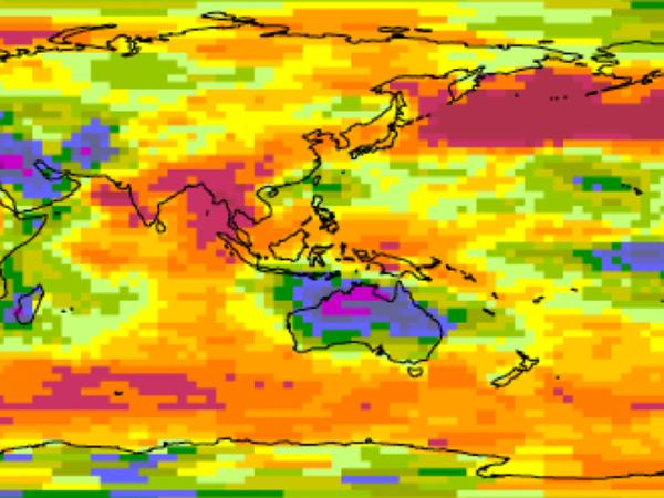 satellite cloud data over Asia