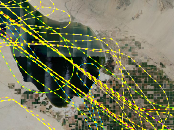 SARP Flightpaths above the Salton Sea