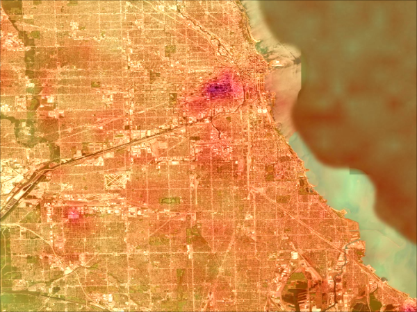 NO2 Data above Chicago