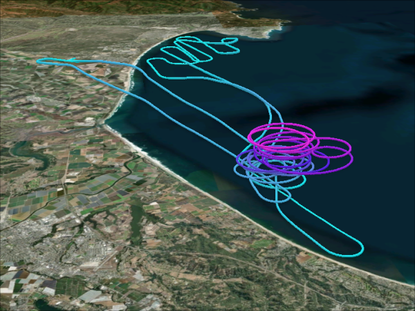 3D Flightpath of AirSHARP Flight on 10/12/2024