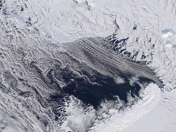 Thin, broken-up sea ice and areas of open water dominate the northern Barents Sea in this image acquired on March 17, 2026, by the MODIS (Moderate Resolution Imaging Spectroradiometer) on NASA’s Terra satellite.