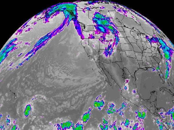 Satellite imagery from the PEM-Tropics campaign showing data to the northeast of North America.