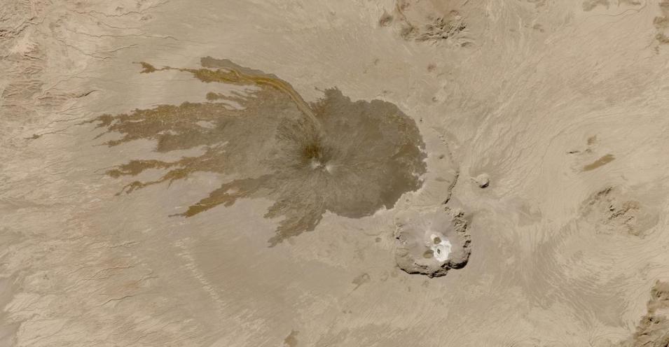 Tarso Tousside and Trou au Natron, Chad on 9 November 2022, captured by the MSI instrument aboard ESA's Sentinel 2A and B satellites.