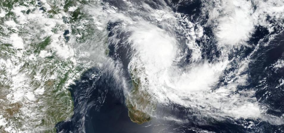 True color image of Tropical Cyclone Cheneso over Madagascar from the VIIRS instrument aboard NOAA/NASA's Suomi NPP satellite on 19 January 2023