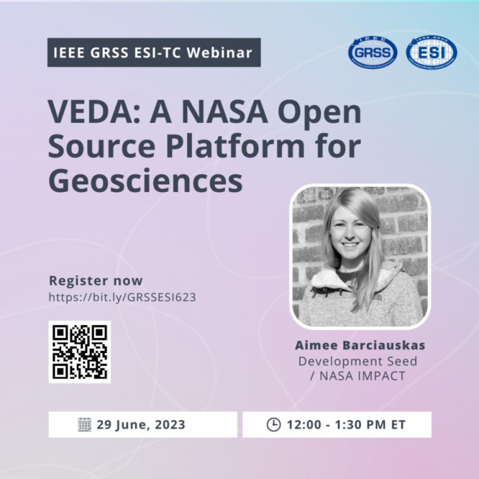 Poster for NASA webinar by IMPACT member Aimee Barciauskas 