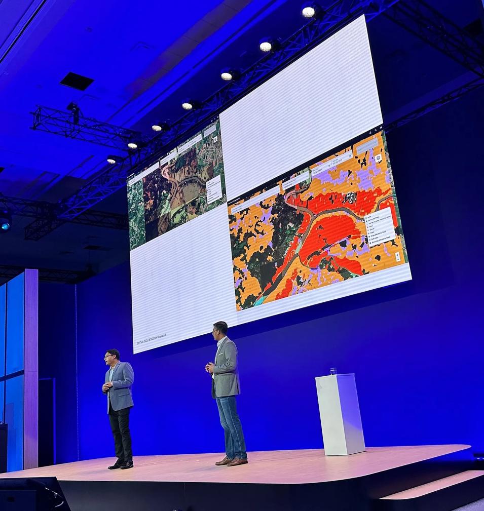 IMPACT project lead Rahul Ramachandran presents at the 2023 IBM Think Conference