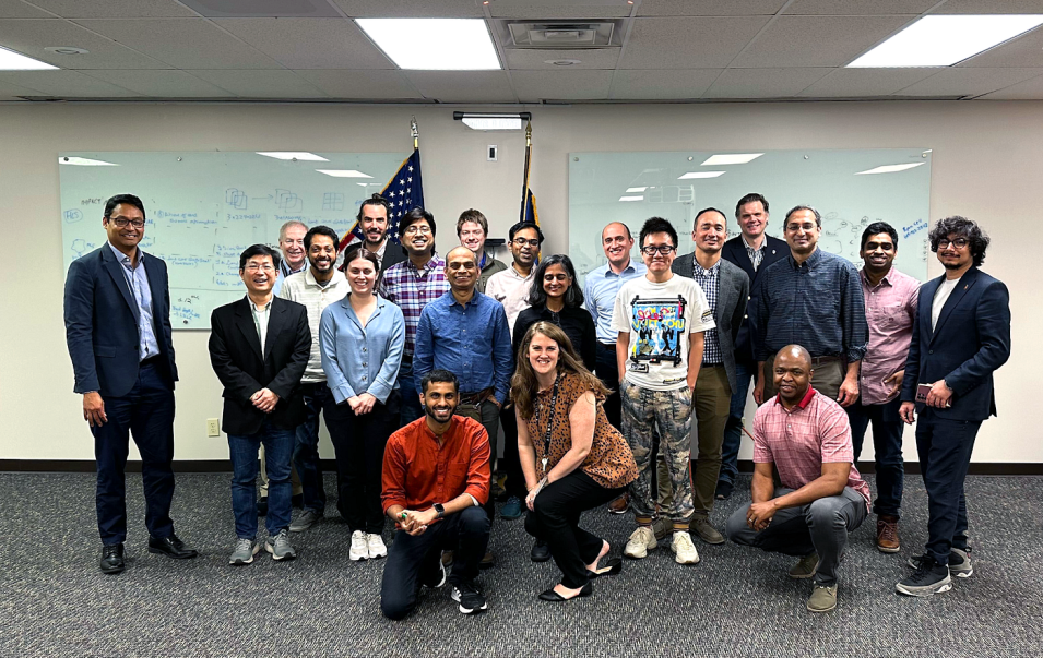 Group photo of discussion participants from NASA/IMPACT, NASA/HEC, DOE/ORNL, and IBM Research.