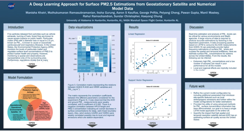 Poster from AGU 2020 of Deep Learning PM2.5 Estimation 