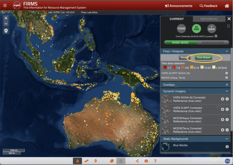 Screenshot of Fire Radiative Power
