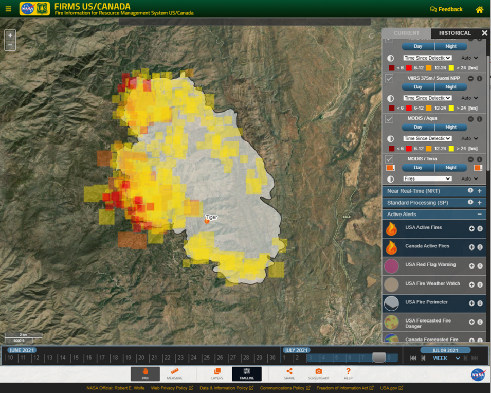 Wildland fires visualizations