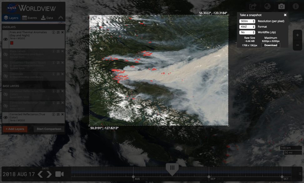 Snapshot of Worldview image