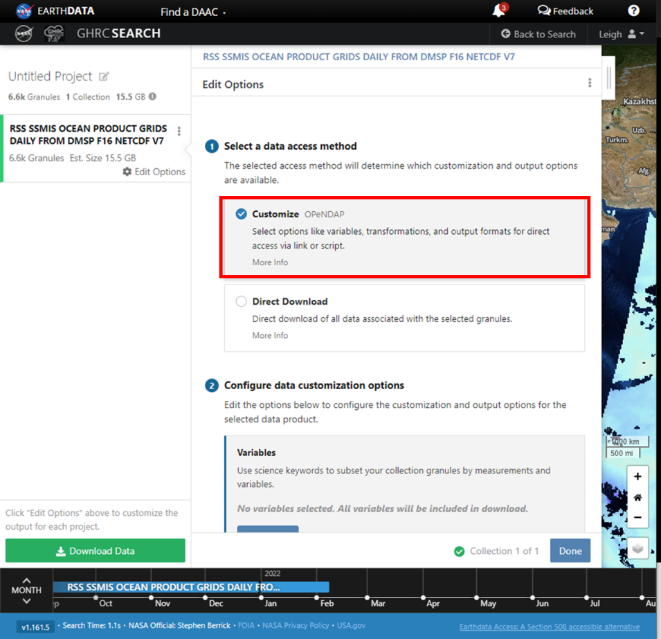 The customize selection is highlighted by a red box.