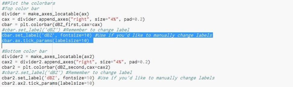 Screenshot of code block with lines of code highlighted.