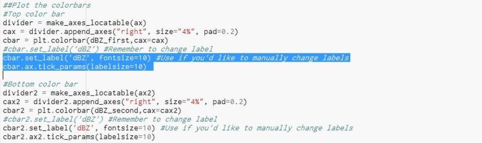 Screenshot of code block with lines of code highlighted.