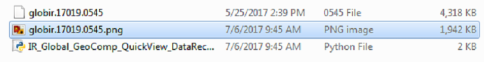 Screenshot of file locations