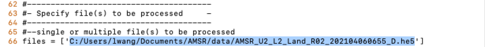 Screenshot of step 2 of the input code hightlighted