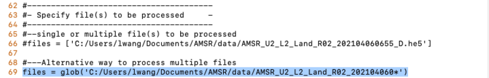 Screenshot of an alternate code input highlighted