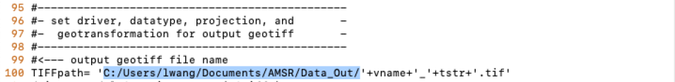 Screenshot of code block with file path highlighted.