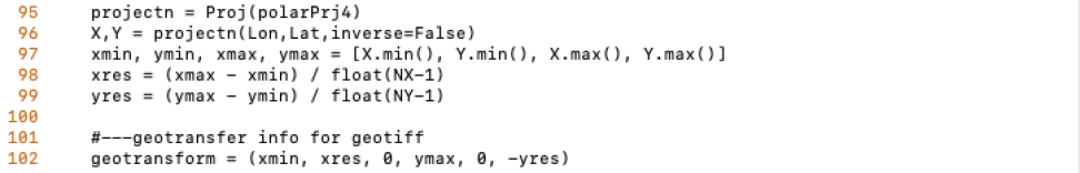 Screenshot of code block.