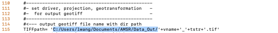 Screenshot of code block with file path highlighted.