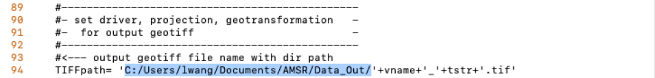 Screenshot of code block with file path highlighted.