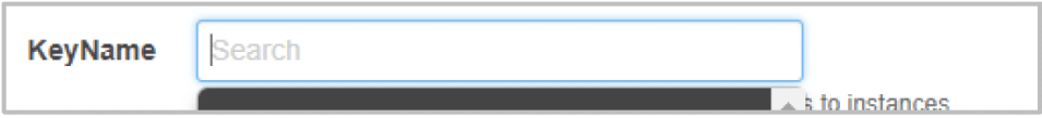 Image shows how to select a KeyName