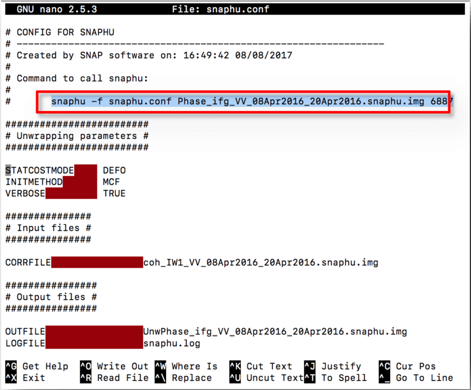 This image shows how to copy the command in the red box. Crtl+X to exit the config file.