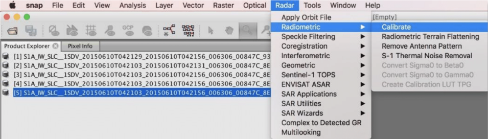 This image shows how to navigate to Calibrate