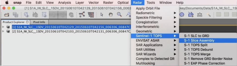 This image shows how to navigate to S-1 Slice Assembly