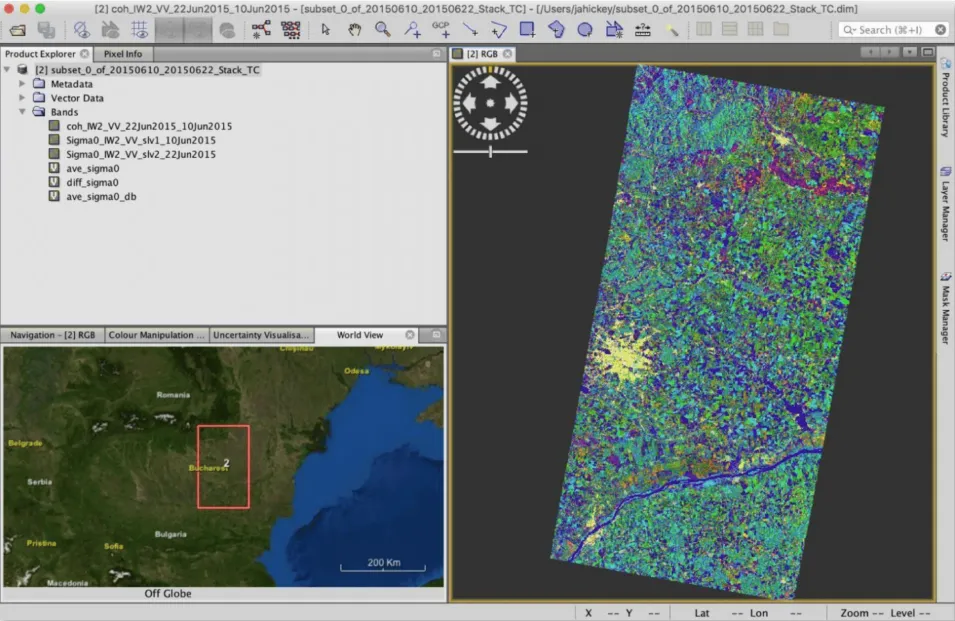 This image shows resulting image in Sentinel-1 Toolbox