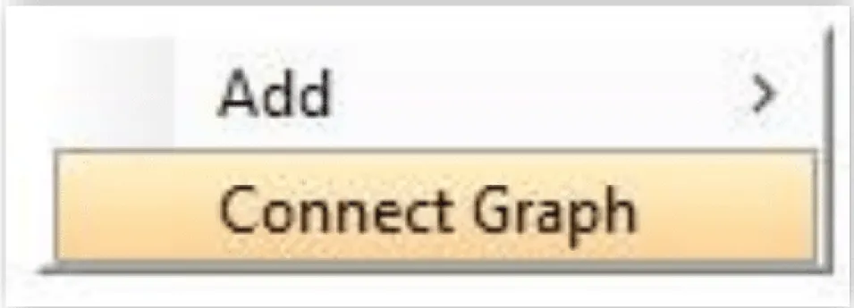 Image shows how to select Connect Graph