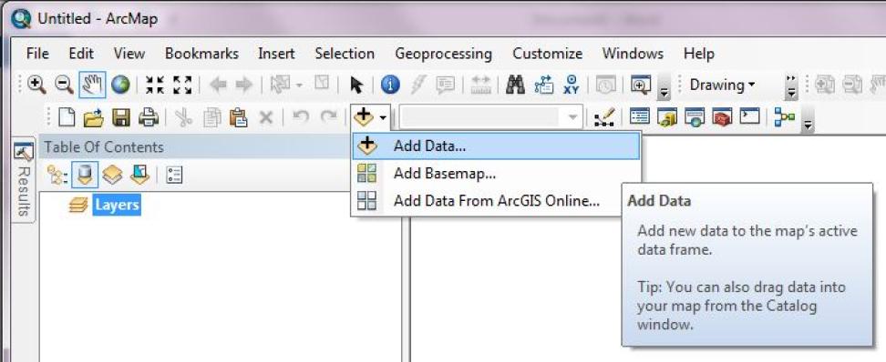 screenshot of arc gis interface