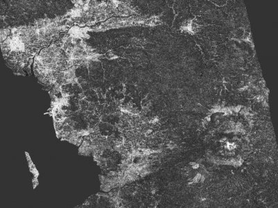 Figure 1: Geocoded coherence band. Contains modified Copernicus Sentinel data (2016) processed by ESA.