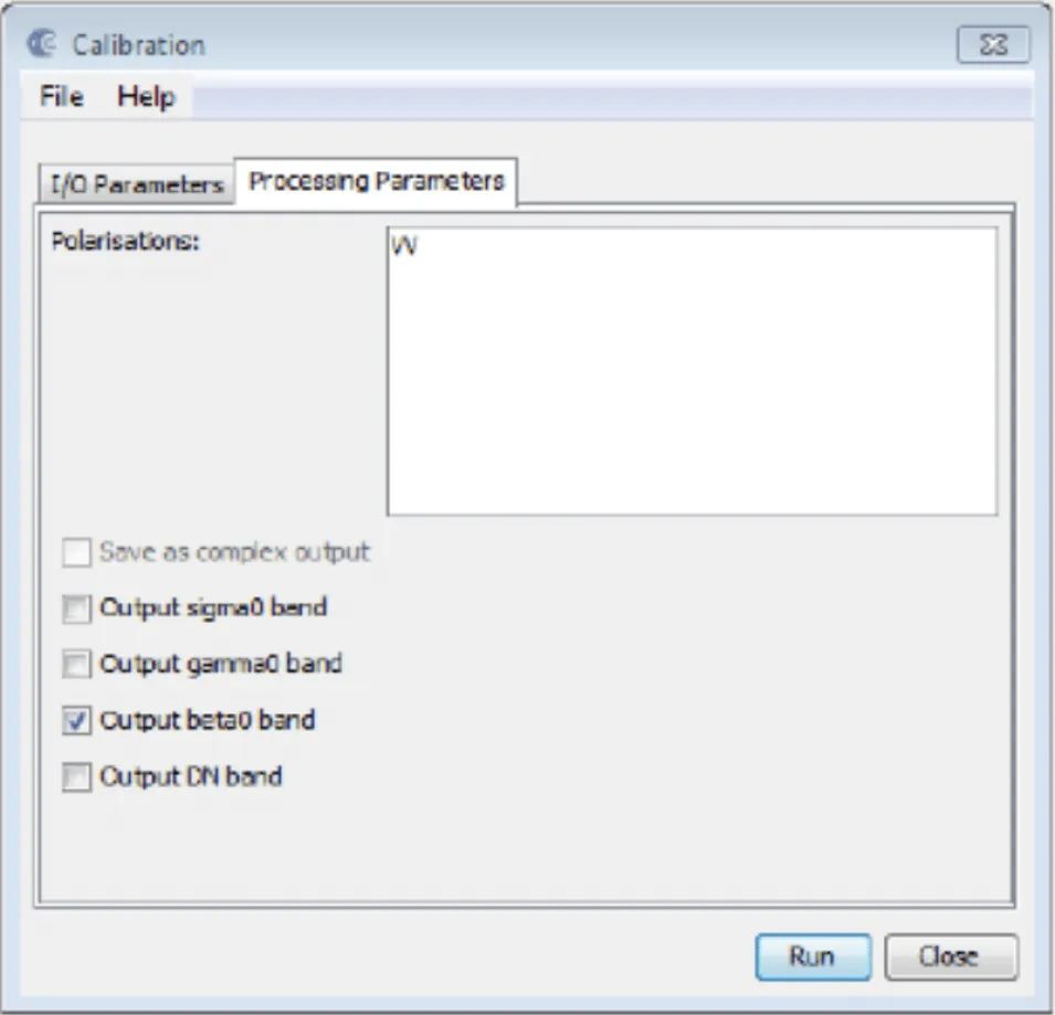 Figure 8 shows the Calibration Processing Parameters