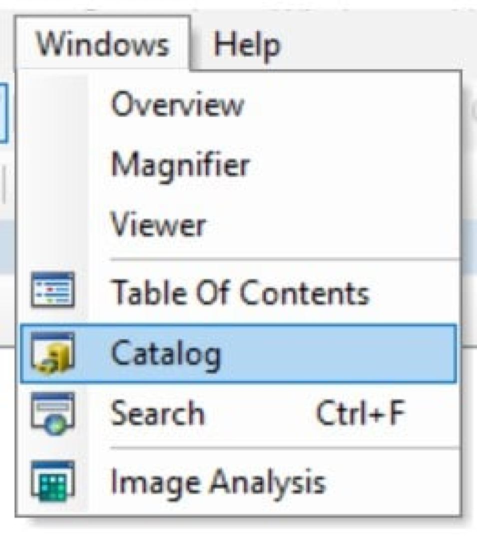 Figure 14 shows the opening the Catalog window in ArcGIS