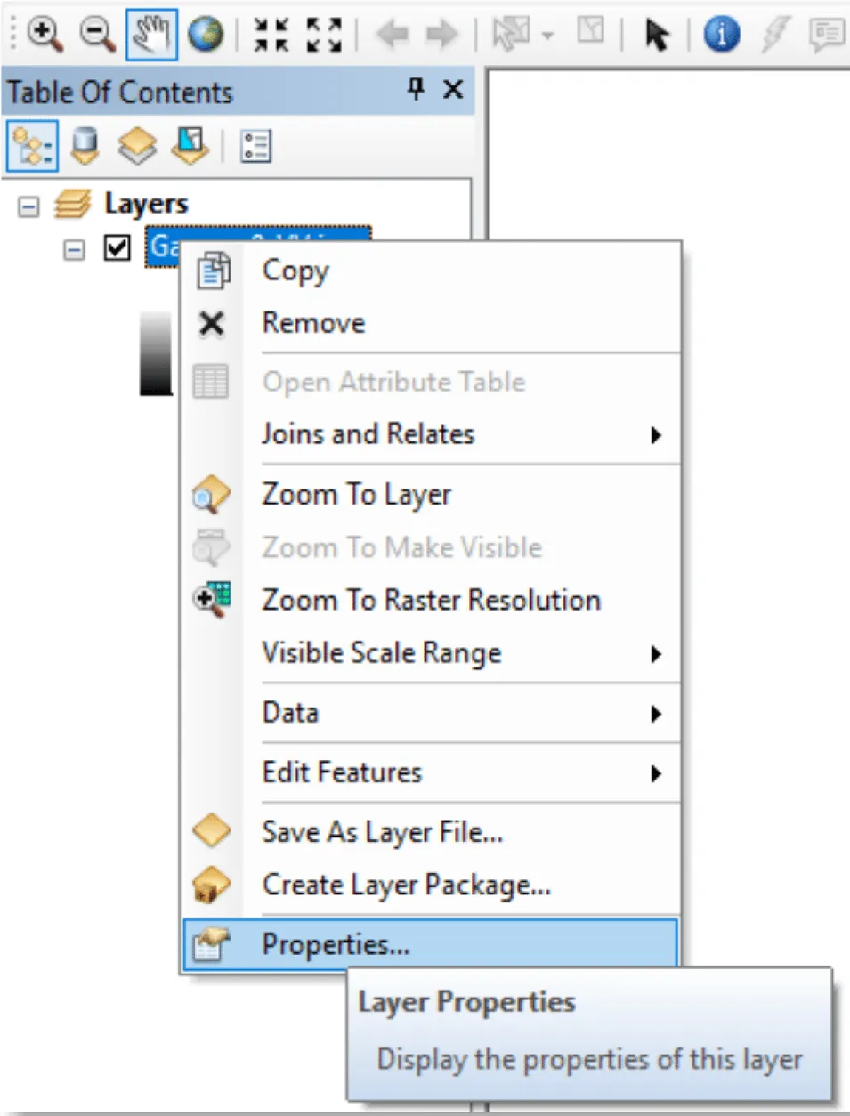 Figure 16 shows how to open Layer Properties