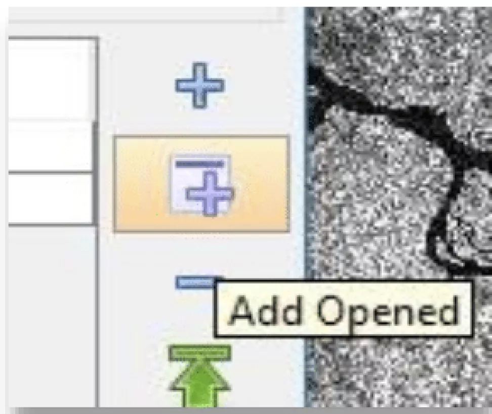 This image shows how to add Opened button