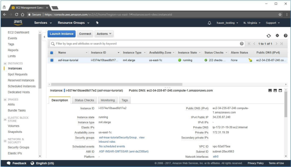 This image shows how to view your EC2 Instance's details