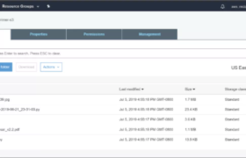 This image shows files uploaded into your S3 bucket