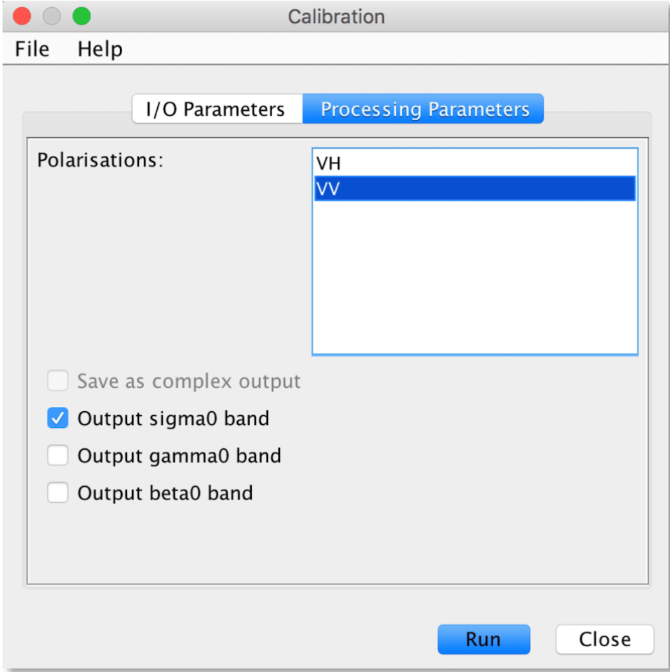 Screenshot of calibration dialog box