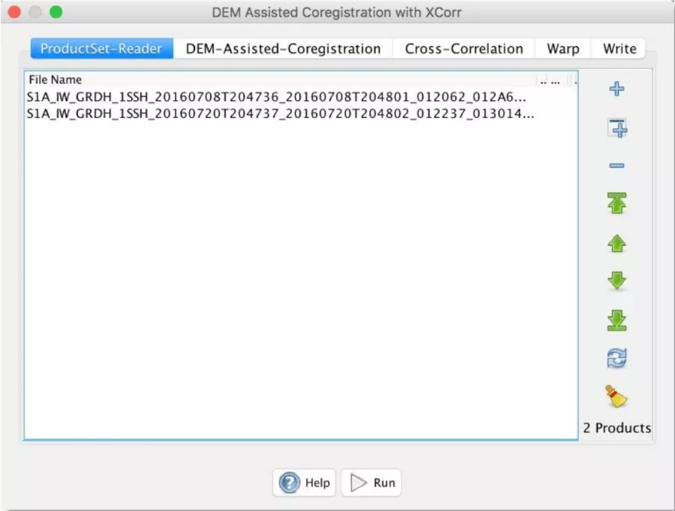 This image shows DEM Assisted Coregistration with paired products