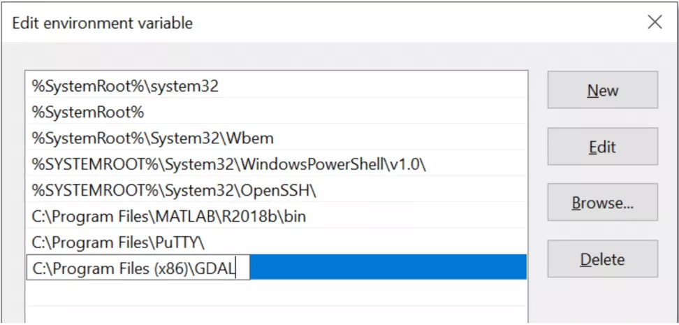 This image shows how to add an environment variable