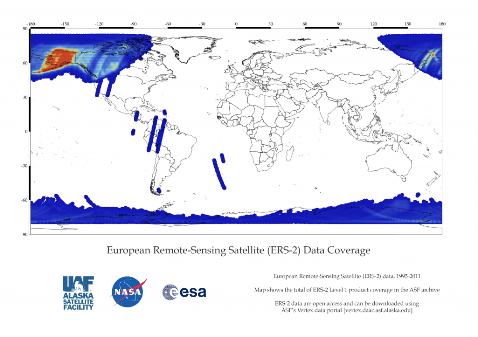 Map of ERS-2 Data Coverage