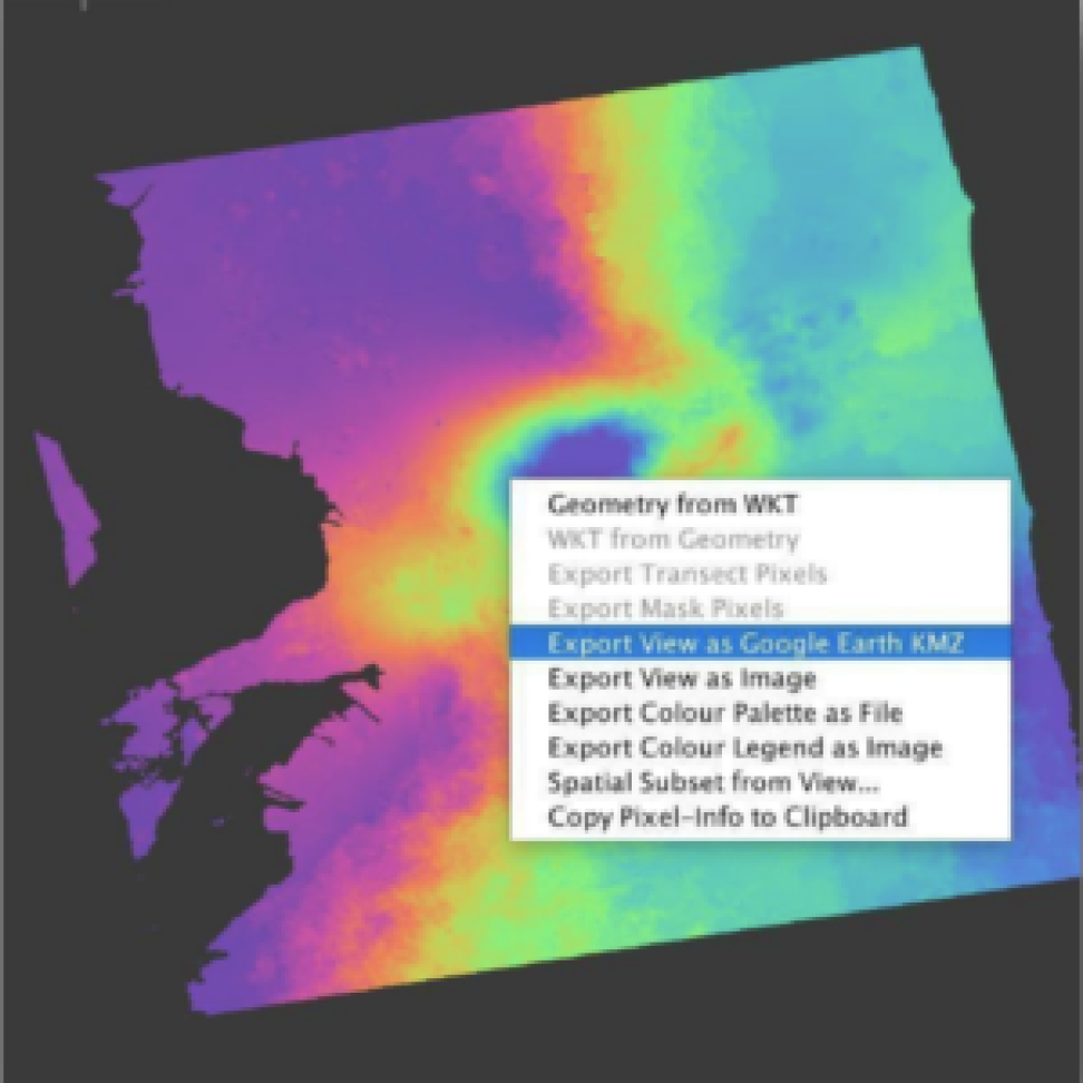 Image of the exported geocoded data.