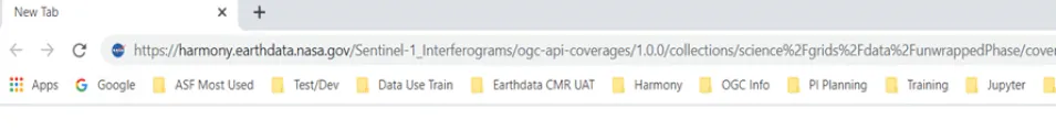 Figure 1. Image shows how to copy/paste the Harmony request URL in Step 1 into a browser and hit <Enter>