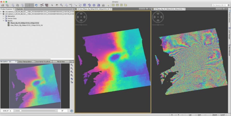 Geocoded Wrapped and Unwrapped Phase.