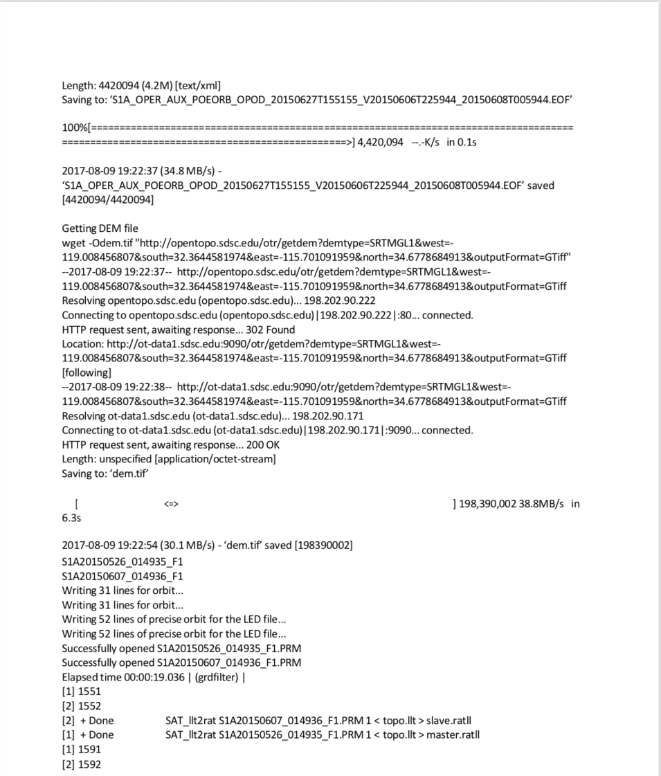 Sample Script Run