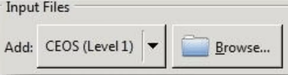 This image shows ASF MapReady Input Files section