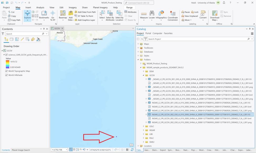 Screenshot of ArcGIS