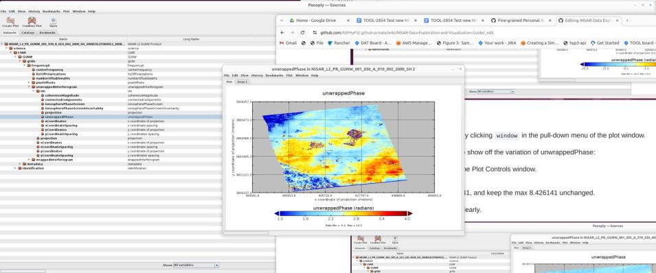 Screenshot of Panoply showing the variation of unwrappedPhase